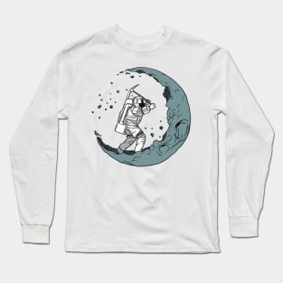 Astronaut moon digger Long Sleeve T-Shirt